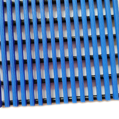 Open de Veiligheids Blootvoets Comfort Mat Anti Slip Blue van Netpvc 120 cm